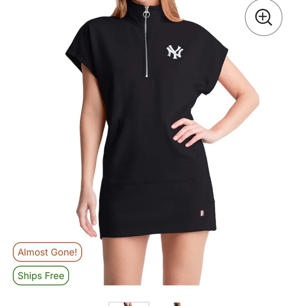 NWT DKNY Women's Black Dress Mets Logo